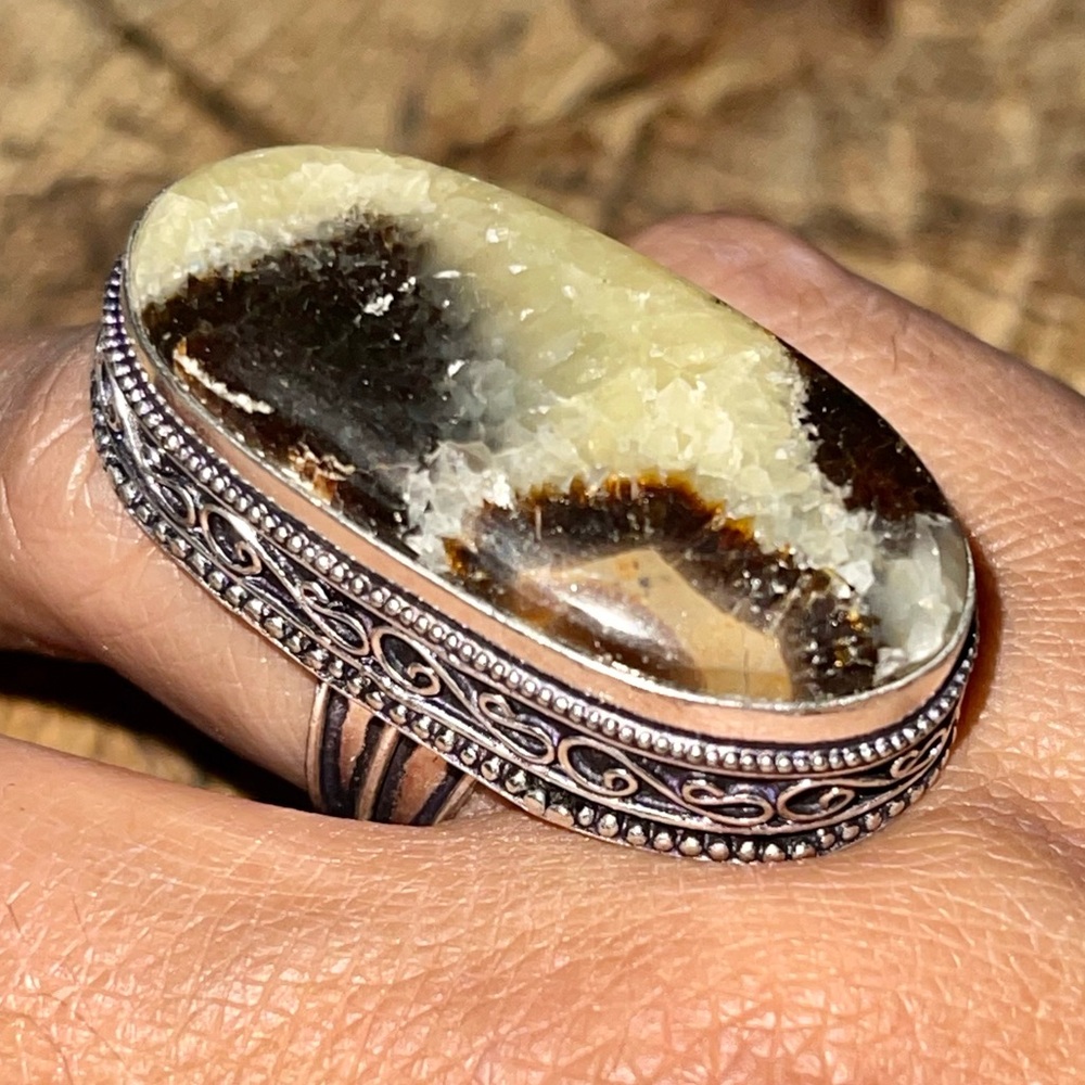 Septarian Nodule Ring 7 1/2